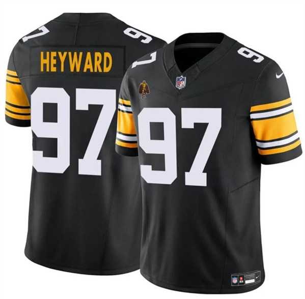 Men & Women & Youth Pittsburgh Steelers #97 Cameron Heyward Black 2024 F.U.S.E. With Walter Payton Patch Vapor Limited Stitched Jersey